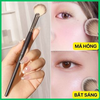 Cọ quạt đánh highlight bắt sáng má hồng mềm mịn gecomo g1023 tiện dụng