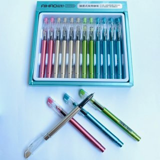 Bút Máy AIHAO 20253 Viết Êm Trơn - Siêu Nhẹ (Tặng Ống Mực), Bút Mực Ngòi Kim Tinh Có Piston Bơm Mực