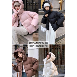 Áo Phao Béo Đại Hàn Siêu Ấm Có Mũ Hàng QC Hot 2024