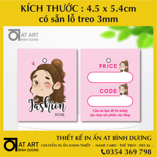 500 tag mác quần áo in sẵn