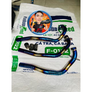 Cổ Pô Inox Xi Màu Titian (Size32) Tặng Khâu Nối Sử Dụng Ex135-150-155 Winner Sonic Satria Fi