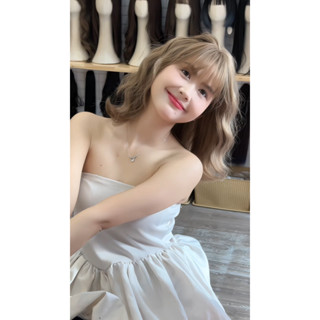 DJ-06 tóc giả bộ xoăn sóng ngắn 35cm