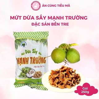 Mứt Dừa Sấy Dừa Khô Giòn Mạnh Trường Đặc Sản Bến Tre Gói 250g
