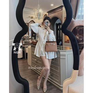 Áo Sơ Mi Phối Ren Chất Đũi Mềm Chuẩn Kim Anh Bùi