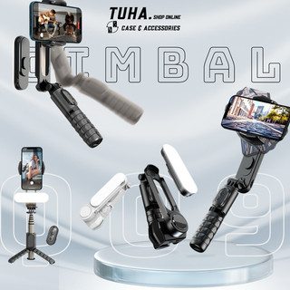 Gimbal Q09 Gậy chống rung tay cầm quay video kiêm gậy chụp hình 3 chân selfie tích hợp đèn LED