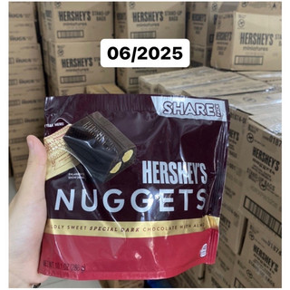 🍫🌰socola đắng hạnh nhân hershey’s nuggets mildly sweet special dark chocolate with almonds 286g usa
