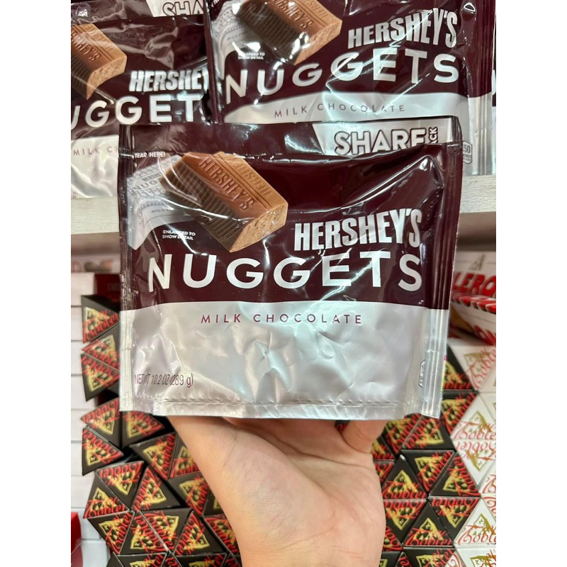 [NEW DATE : 09/2026] 🍫🥛 SOCOLA SỮA KHÔNG NHÂN CỦA MỸ HERSHEY’S NUGGETS MILK CHOCOLATE BẠC SHARE PACK
