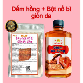 Giấm đỏ 330ml + Muối nổ bì 100gr