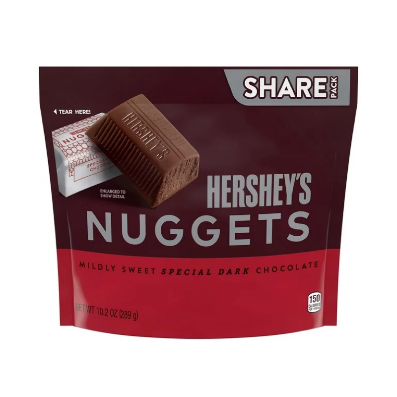 [NEW DATE : 09/2026] 🍫 SOCOLA ĐEN ĐẮNG NGỌT NHẸ CỦA MỸ HERSHEY’S NUGGETS MILDLY SWEET SPECIAL DARK C