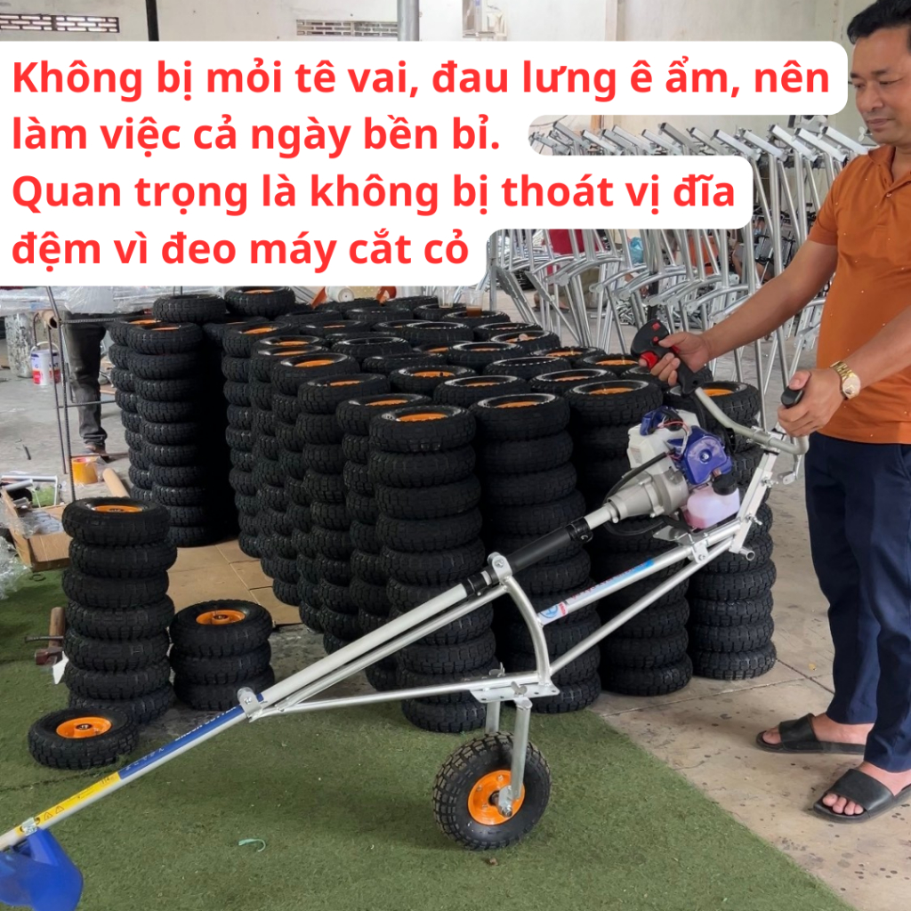 XE NÂNG MÁY CẮT CỎ HÙNG NAM