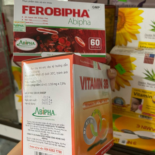 Combo Bổ máu kích thích ăn ngon (1 hộp vitamin 3B+ 1hộp sắt bổ máu Ferobipha )