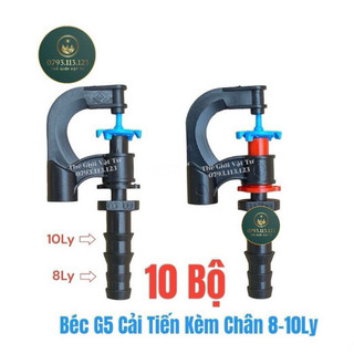 10 bộ béc g5 cải tiến kèm nối 8 ly - 10 ly