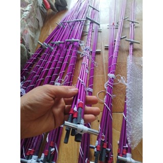 khung diều sáo full tím lắp ghép xỏ áo làm sẵn, khung 1m70.