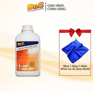 Chất tẩy làm sạch sàn gạch, đồ sứ super clean s90 can 1lít - s90 - 01