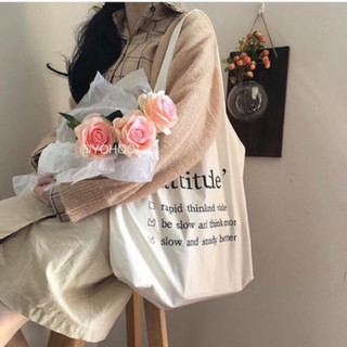 Túi Tote Nữ Đeo Vai Chữ Attitude Phong Cách Nhẹ Nhàng Hàn Quốc Đeo Đi Học Du Lịch Đi Chơi Hàng Quảng Châu Mơ House