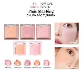 Phấn Má Hồng Mịn Lì Kiềm Dầu Chuẩn Màu mude Flutter Blusher (5g)