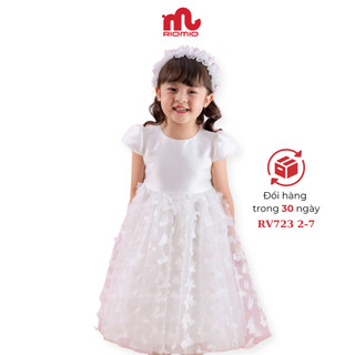 Váy công chúa bé gái RIOMIO hàng thiết kế cao cấp,đính bướm 3D cho bé 2-8 tuổi RV723