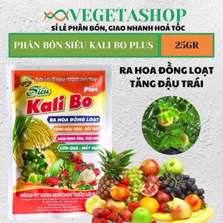 Phân bón siêu kali bo plus 25gr - giảm rụng trái non, nuôi trái to- vegetashop - phân bón cuốc vàng