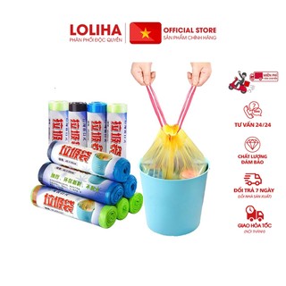 ⛔giadunghoangmai⛔ cuộn 15 túi đựng rác có dây rút