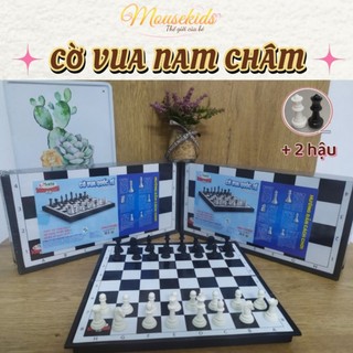 Cờ vua quốc tế 31*31cm - bàn cờ vua có nam châm hít kiêm hộp đựng cờ Sato