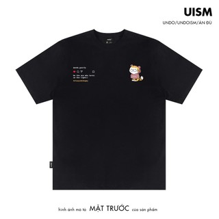 Áo Thun Unisex Undo Gossip Happy Màu Đen 100% Standard Cotton - Local Brand Chính Hãng