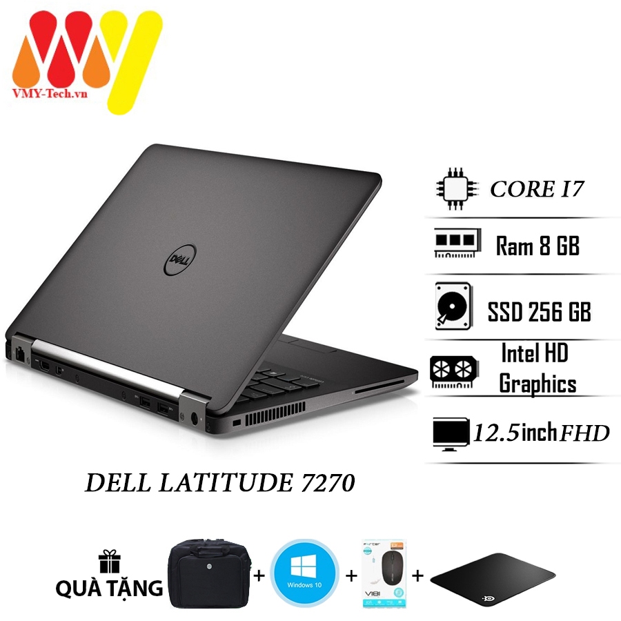 Dell Latitude 7270, Laptop Dell E7270 Core i7-6600U/8GB/256GB/12.5inch HD, laptop lướt giá rẻ