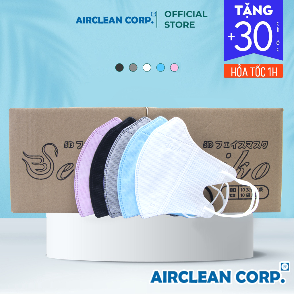 Thùng 130 Chiếc Khẩu Trang SEIKO Chính Hãng 3 Lớp Kháng Khuẩn