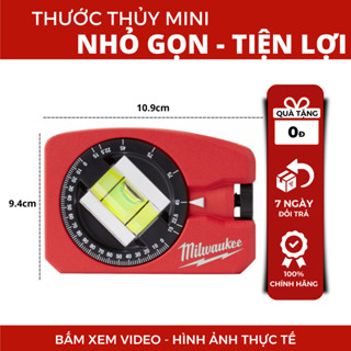 Thước thủy Milwaukee mini bỏ túi có nam châm, thước đo độ cân bằng Milwaukee 48-22-5102 nhỏ gọn tiện lợi mang theo
