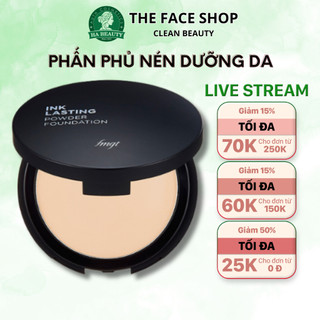 Phấn phủ nén trang điểm siêu mịn dưỡng da chống nắng The Face Shop fmgt Ink Lasting Powder Foundation 9g SPF30+PA+++