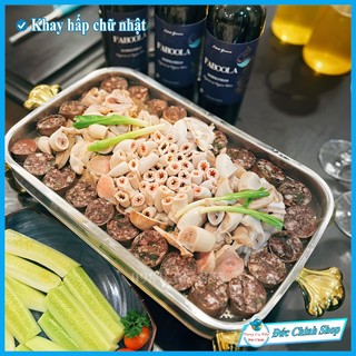 Khay hấp cầy- cá, khay hấp inox 304, khay hấp có khay cồn giữ nóng trực tiếp món ăn