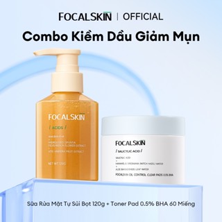  Toner Pad BHA 60 Miếng + Sữa Rửa Mặt Sủi Bọt Làm Sạch Sâu Giảm Mụn Đầu Đen Kiềm Dầu Tẩy Tế Bào Chết Nhẹ Nhàng 