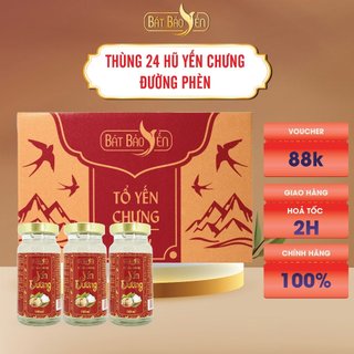 Thùng 24 hũ yến chưng sẵn có đường – yến chưng 140ml bát bảo yến