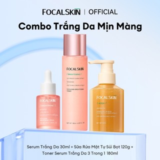 Sữa Rửa Mặt Sủi Bọt + Serum + Toner Serum Dưỡng Ẩm Trắng Da Giảm Mụn Mờ Thâm Vitamin C Niacinamide B3 120g/30ml/180ml