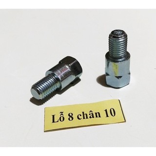 Ốc chuyển đổi chân kính răng thuận, ốc nối từ lỗ 8li chân 10li hay lỗ 10li chân 8li