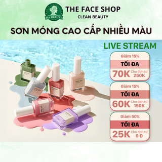 Sơn móng cao cấp dễ sơn nhanh khô màu sắc bền đẹp hàn quốc the face shop fmgt easy gel nail polish 10ml