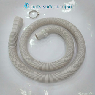 Ống thoát nước máy giặt 1.2/2M có thể co giãn, có kèm cổ dê inox