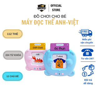 Máy Đọc Thẻ Song Ngữ Anh - Việt _ giúp bé tăng khả năng nghe và nhận biết - 112 thẻ, 224 từ khoá và 12 chủ đề