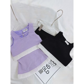 Set áo váy phối lai DAK STUDIO