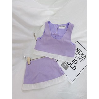 Set áo váy phối lai DAK STUDIO