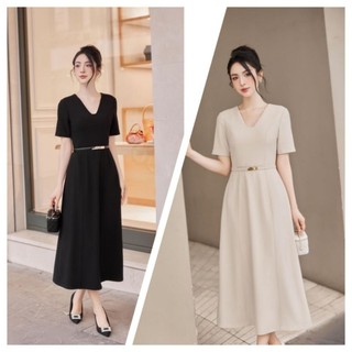 Đầm midi kèm belt v.e.r.o..m.o.d.a tôn dáng