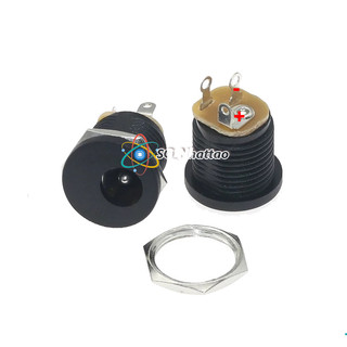 Jack nguồn cái dc-022 5.5x2.1mm có ren ốc 12mm