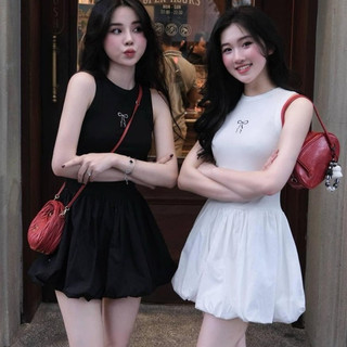 váy đầm nữ, tay sát cổ tròn,dáng ngắn (có lót) siêu xinh phù hợp đi dạo