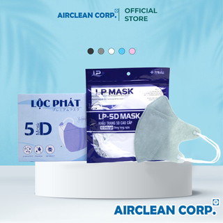 Thùng 100 Chiếc Khẩu Trang 5D Lộc Phát Màu Xanh Lá 3 Lớp Kháng Khuẩn