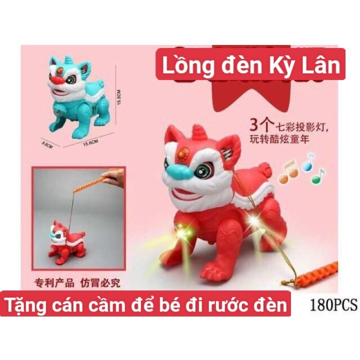 Sỉ lồng đèn trung thu, đèn lồng sư tử, đèn trung thu kỳ lân có nhạc, có đèn phát sáng, có cán cầm ch