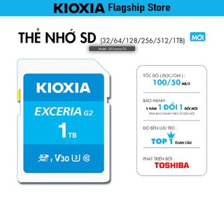  Thẻ nhớ SD KIOXIA FullHD   4K U1   U3 V30   SD Exceria   SD Exceria G2    - Hàng Chính Hãng 