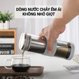 【Rẻ】Bình Pha Cà Phê Cold Brew 800ml Bình ủ cafe cold brew Chất liệu thủy tinh Bình pha trà phin pha coffee bộ lọc inox