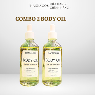 Combo 2 dầu dưỡng da cơ thể 2% bha hannacos