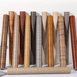 (Nhiều Màu) Decal giả gỗ sẵn keo, giấy đề can dán tường vân gỗ dán bàn, tủ bếp, tủ quần áo chống thấm nước khổ 1.2m