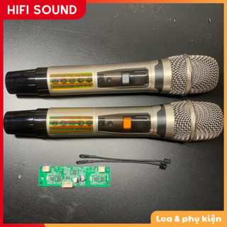 Bộ 2 mic loa kéo không dây cao cấp kiểu ugx 21 điều chỉnh được tần số - ít hú rít