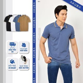 Áo Polo Nam AKUBA Cổ Bẻ Slimfit Cotton Thoáng Mát | 01J0464